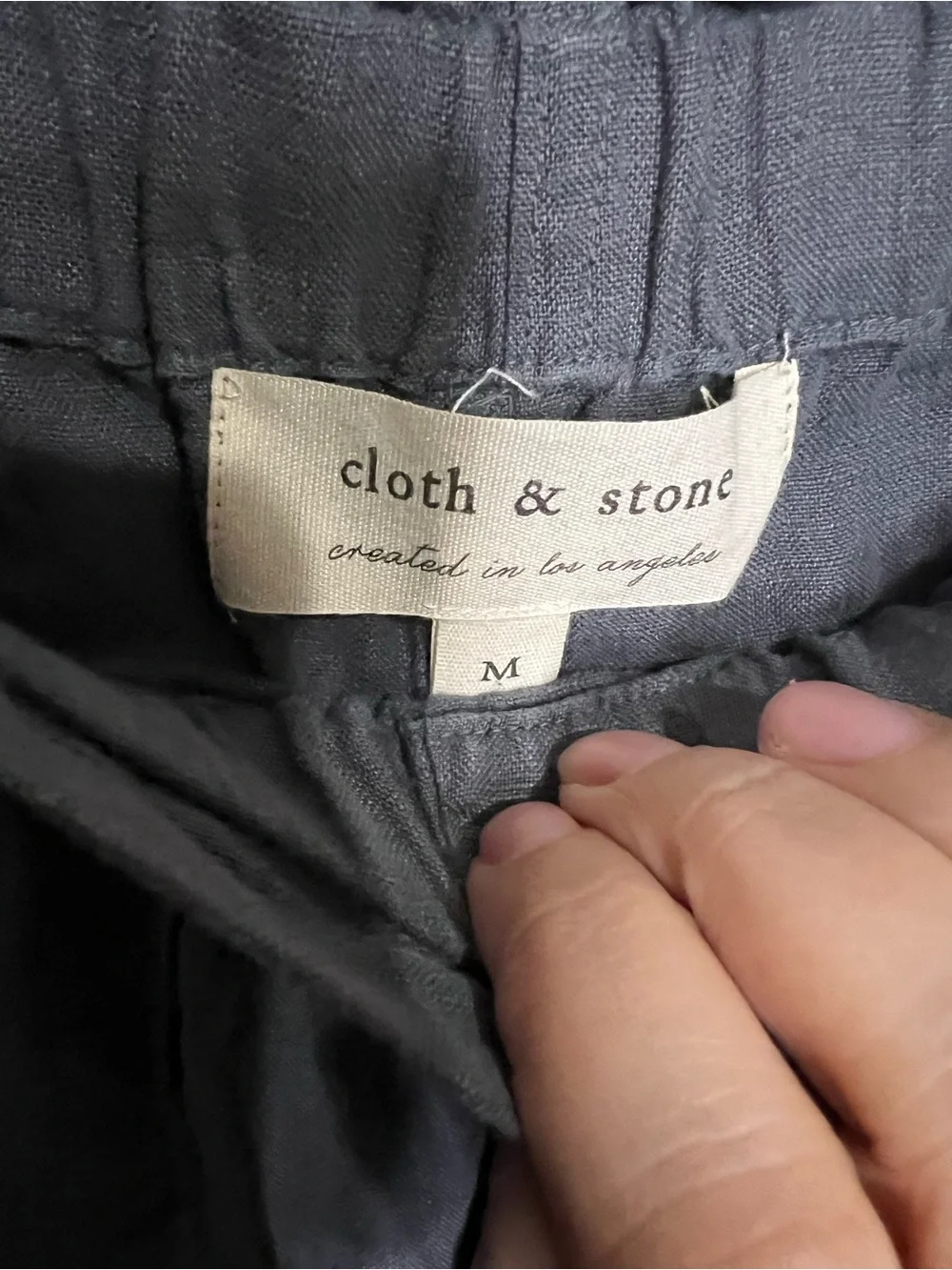 Cloth & Stone Anthropologie 100% Linen Grey Cropped Capri Wide Leg Pants